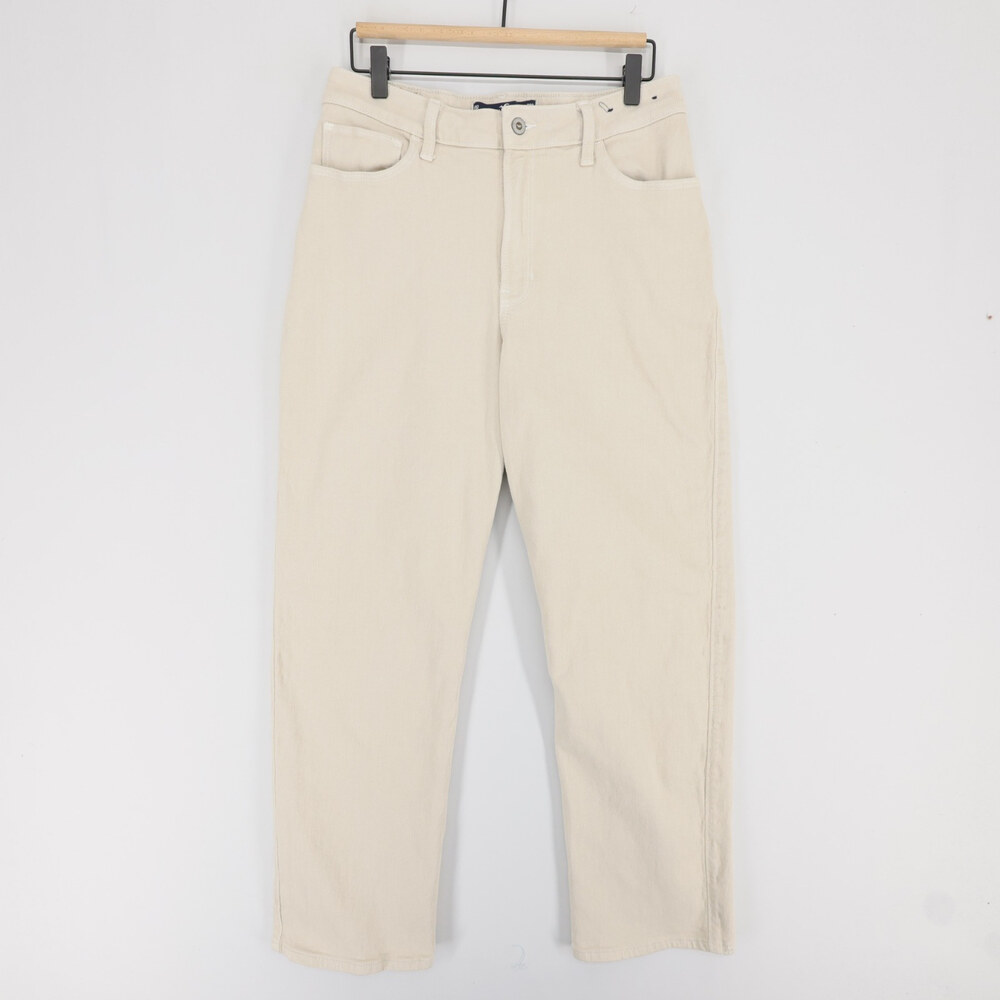 Hollister Ultra High Rise Dad Jeans Womens 10R Beige Vintage Stretch High Waist